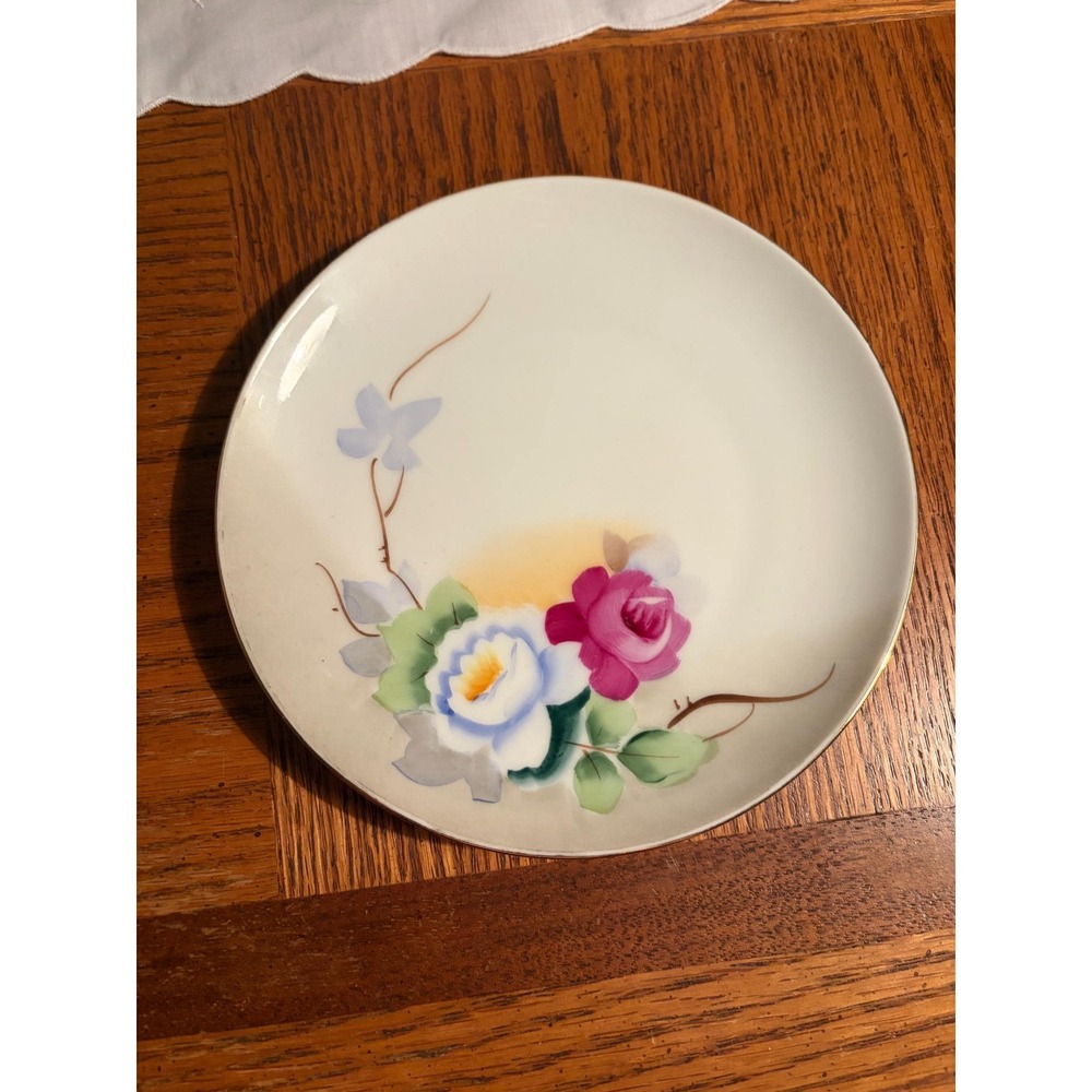 Vintage Meito China Hand Painted Floral Plate - Picture 4 of 5